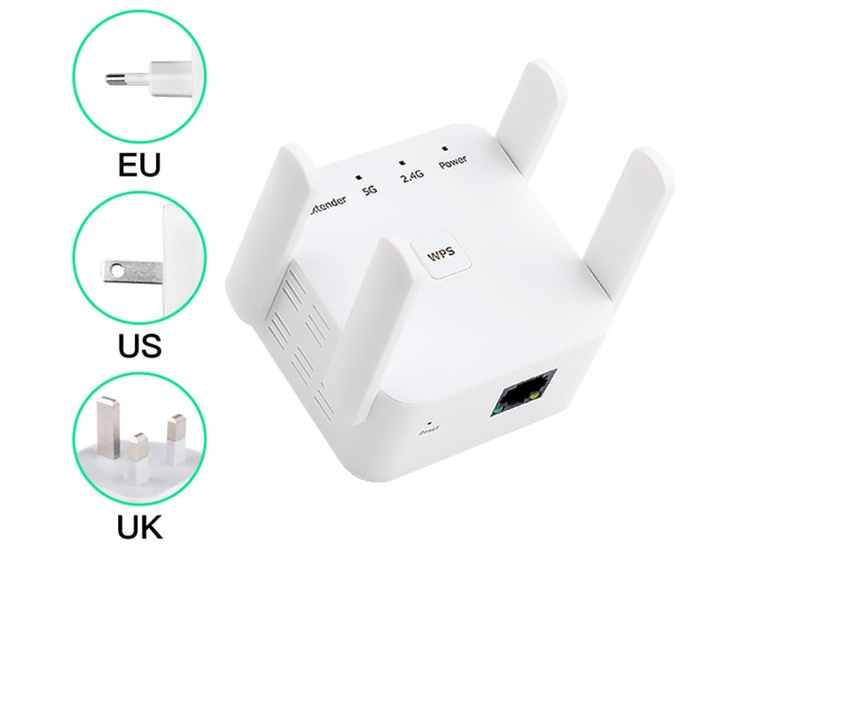 1200Mbps 5GHz Wireless WiFi Extender | Boost Your Internet with Dual-Band Repeater & Firewall-univazo- and 9806447771914, 1200Mbps 5GHz Wireless WiFi Extender | Boost Your Internet with Dual-Band Repeater & Firewall, , univazo, univazo
