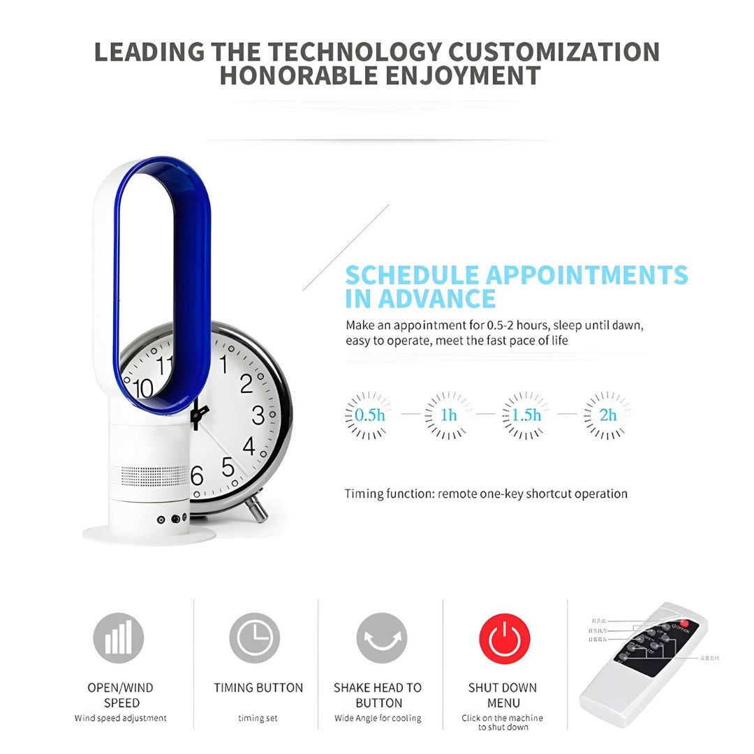 16 Inch Bladeless Fan With Remote Control-univazo- and 9806442135818, 16 Inch Bladeless Fan With Remote Control, , univazo, univazo