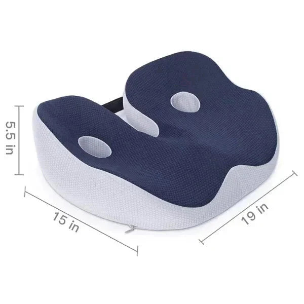 Adjustable Memory Foam Sit Bone Relief Seat Cushion-univazo- and 9806430208266, Adjustable Memory Foam Sit Bone Relief Seat Cushion, , univazo, age uk pressure cushions, coccy cushion, coccyx cushion, coccyx cushion for office chair, Cushions, donut cushions, donut seat cushion, doughnut cushion, driving cushion, for Lower Back, Hamstrings, Hip, orthopedic cushion for sciatica, piles cushion, Pressure Relief Ergonomic & Orthopedic Seat Cushion, Sciatica Pain, sciatica seat cushion for car, Tailbone, univazo