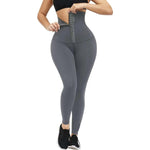 High-Waist Gym Leggings with Built-In Waist Trainer – Sculpt and Support
