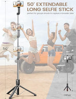 6 In 1 Wireless Bluetooth Selfie Stick With Fill Light