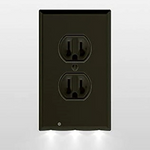 Double Wall Plug Socket LED Hallway Night Light Combo