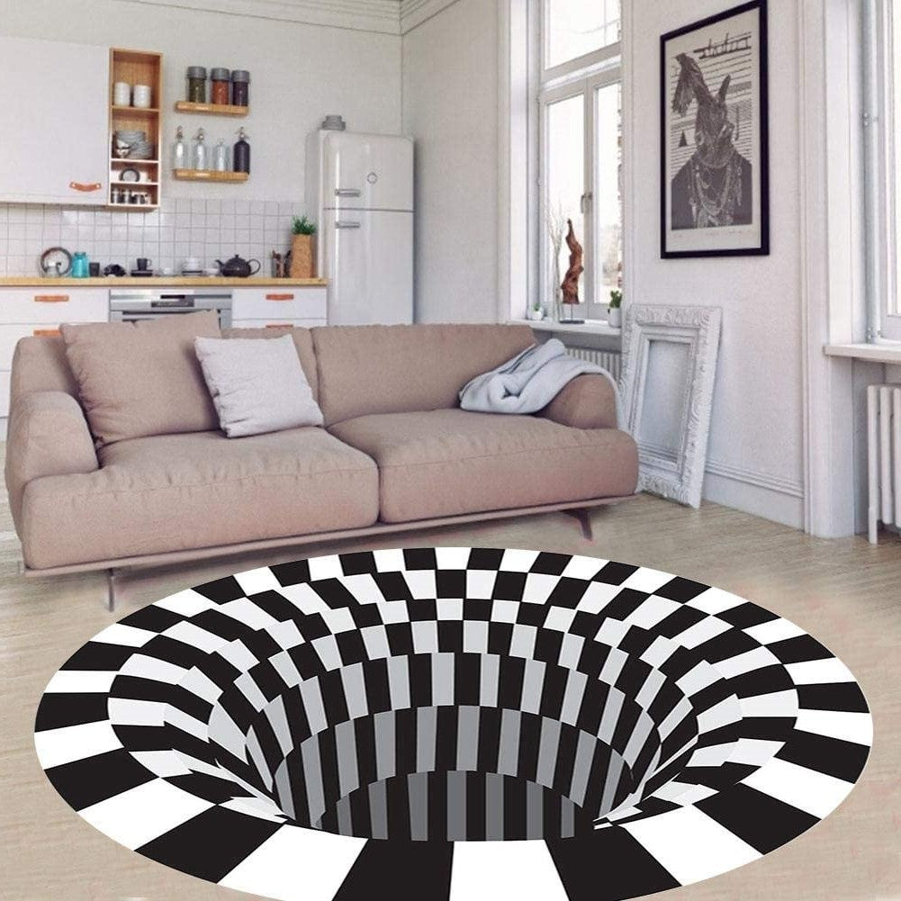 3D Vortex Illusion Rug