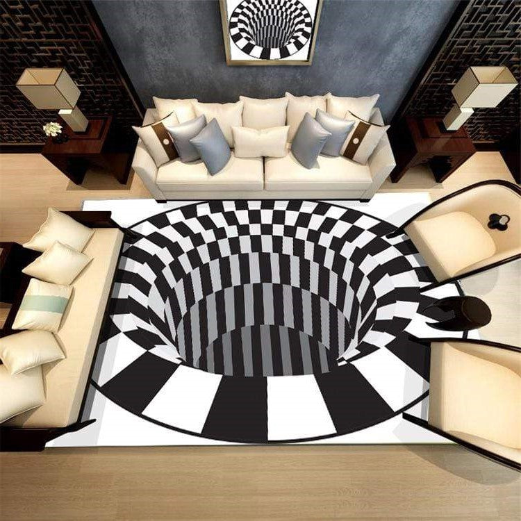 3D Vortex Illusion Rug