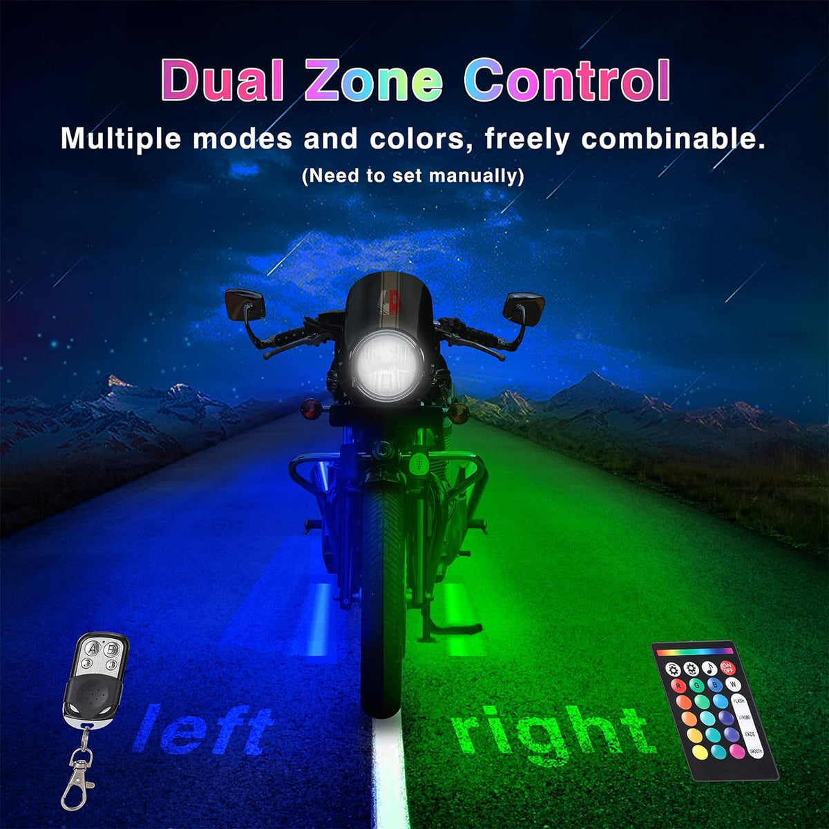 12pcs Motorcycle Led Light Kit With Brake Light Turn Signal