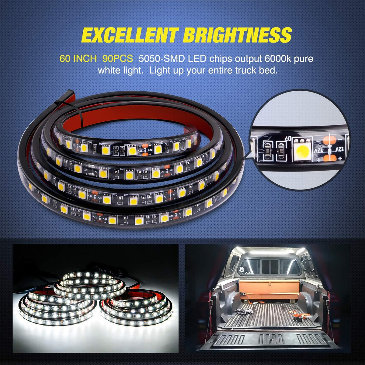 Cargo Pickup Truck Truck Bed Lights 60 Inch Bed Light Strip