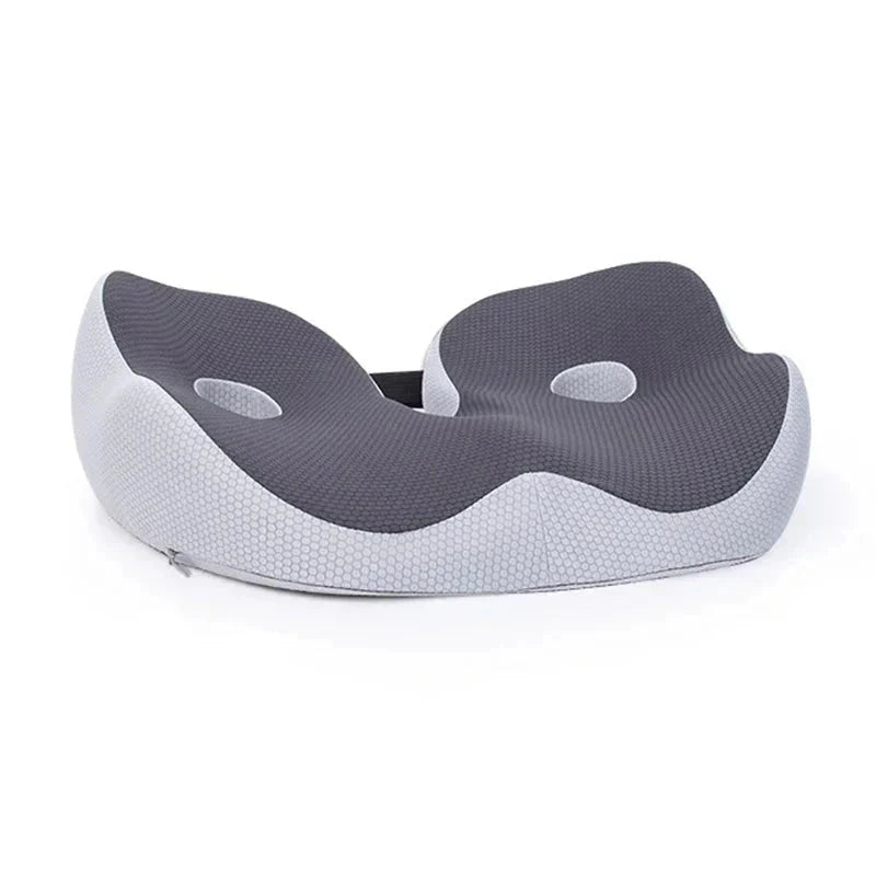 Adjustable Memory Foam Sit Bone Relief Seat Cushion-univazo-Grey- and QASUK502974915873389806430208266, Adjustable Memory Foam Sit Bone Relief Seat Cushion, , univazo, age uk pressure cushions, coccy cushion, coccyx cushion, coccyx cushion for office chair, Cushions, donut cushions, donut seat cushion, doughnut cushion, driving cushion, for Lower Back, Hamstrings, Hip, orthopedic cushion for sciatica, piles cushion, Pressure Relief Ergonomic & Orthopedic Seat Cushion, Sciatica Pain, sciatica seat cushion fo