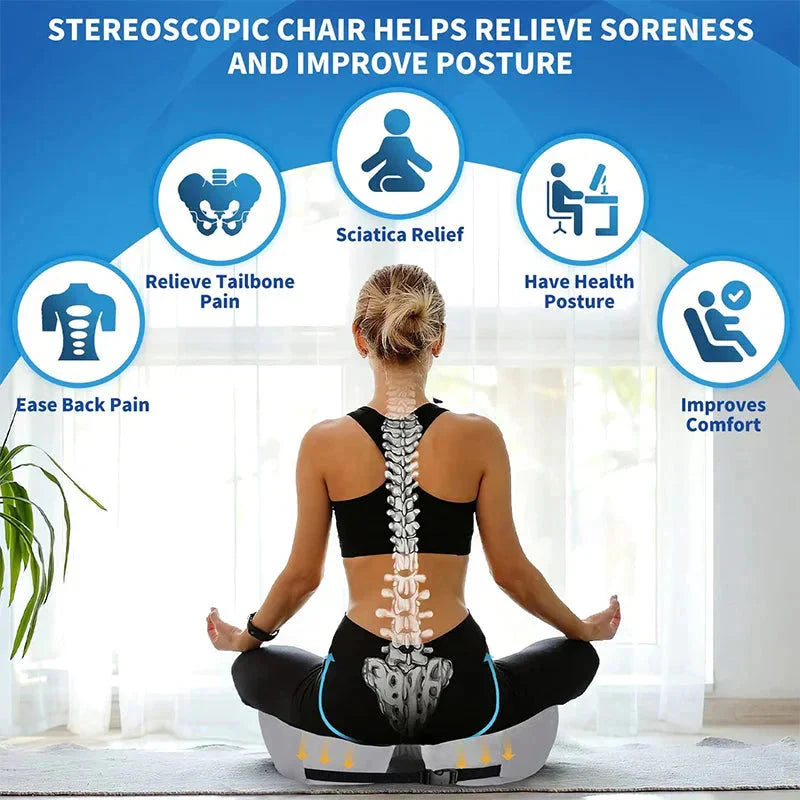 Adjustable Memory Foam Sit Bone Relief Seat Cushion-univazo- and 9806430208266, Adjustable Memory Foam Sit Bone Relief Seat Cushion, , univazo, age uk pressure cushions, coccy cushion, coccyx cushion, coccyx cushion for office chair, Cushions, donut cushions, donut seat cushion, doughnut cushion, driving cushion, for Lower Back, Hamstrings, Hip, orthopedic cushion for sciatica, piles cushion, Pressure Relief Ergonomic & Orthopedic Seat Cushion, Sciatica Pain, sciatica seat cushion for car, Tailbone, univazo