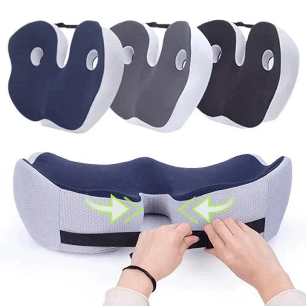 Adjustable Memory Foam Sit Bone Relief Seat Cushion-univazo- and 9806430208266, Adjustable Memory Foam Sit Bone Relief Seat Cushion, , univazo, age uk pressure cushions, coccy cushion, coccyx cushion, coccyx cushion for office chair, Cushions, donut cushions, donut seat cushion, doughnut cushion, driving cushion, for Lower Back, Hamstrings, Hip, orthopedic cushion for sciatica, piles cushion, Pressure Relief Ergonomic & Orthopedic Seat Cushion, Sciatica Pain, sciatica seat cushion for car, Tailbone, univazo