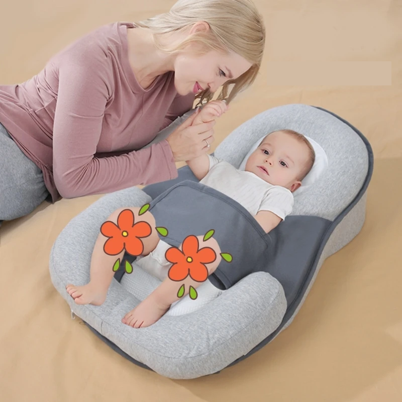 Anti-Spit Up Infant Pillow with Inclined Design for Better Sleep | Adjustable Baby Nest Bed with Head Shaping Cushion