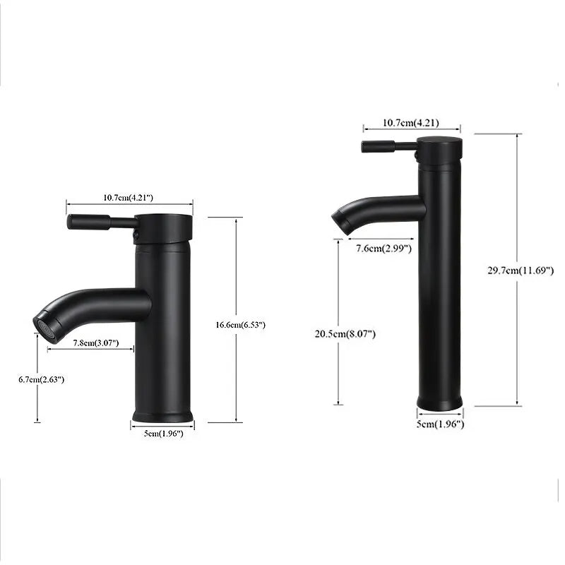 Elegant Matte Black Bathroom Mixer Tap – Modern Design for Contemporary Spaces