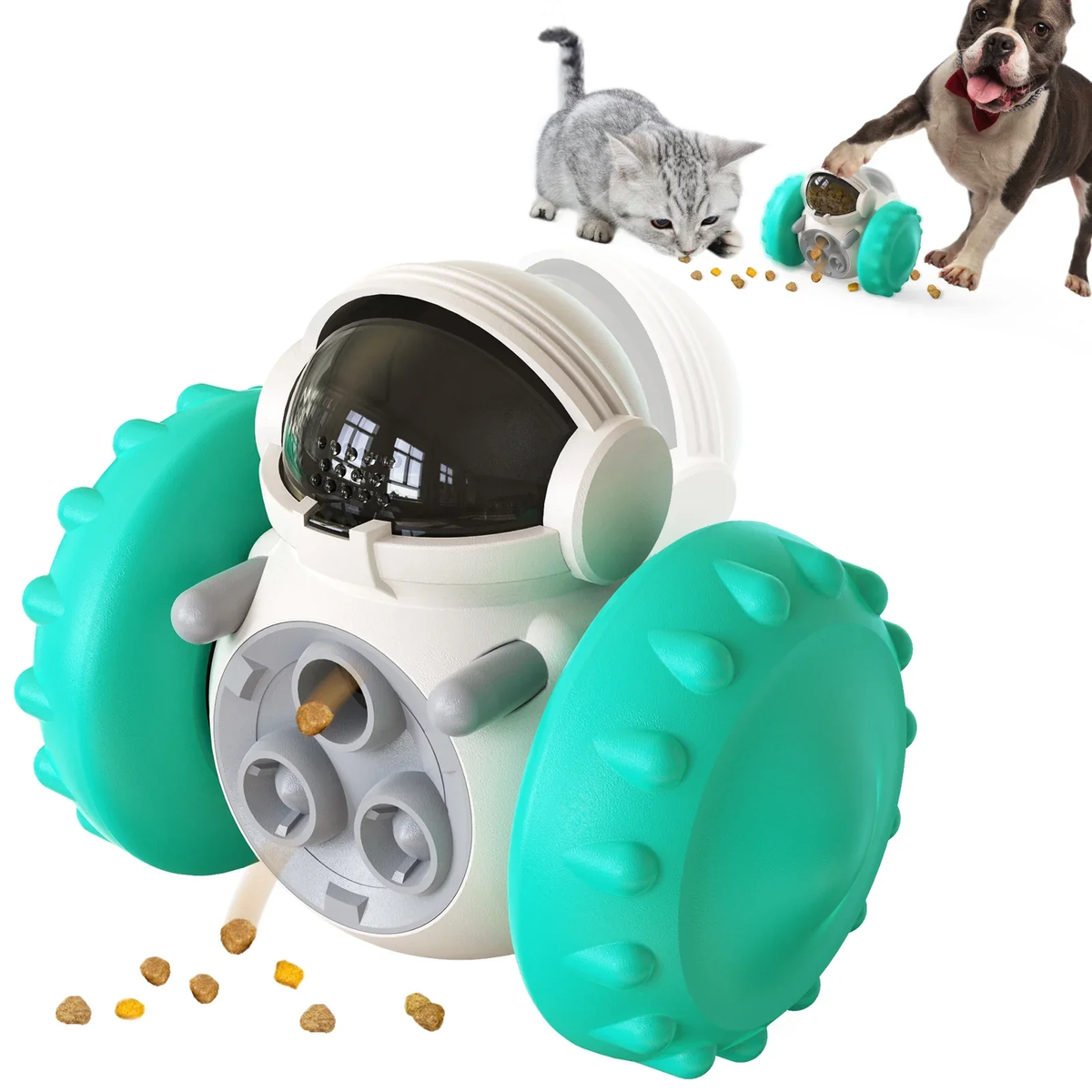 Interactive Pet Food Puzzle Feeder – Engaging Slow-Feed Tumbler Toy