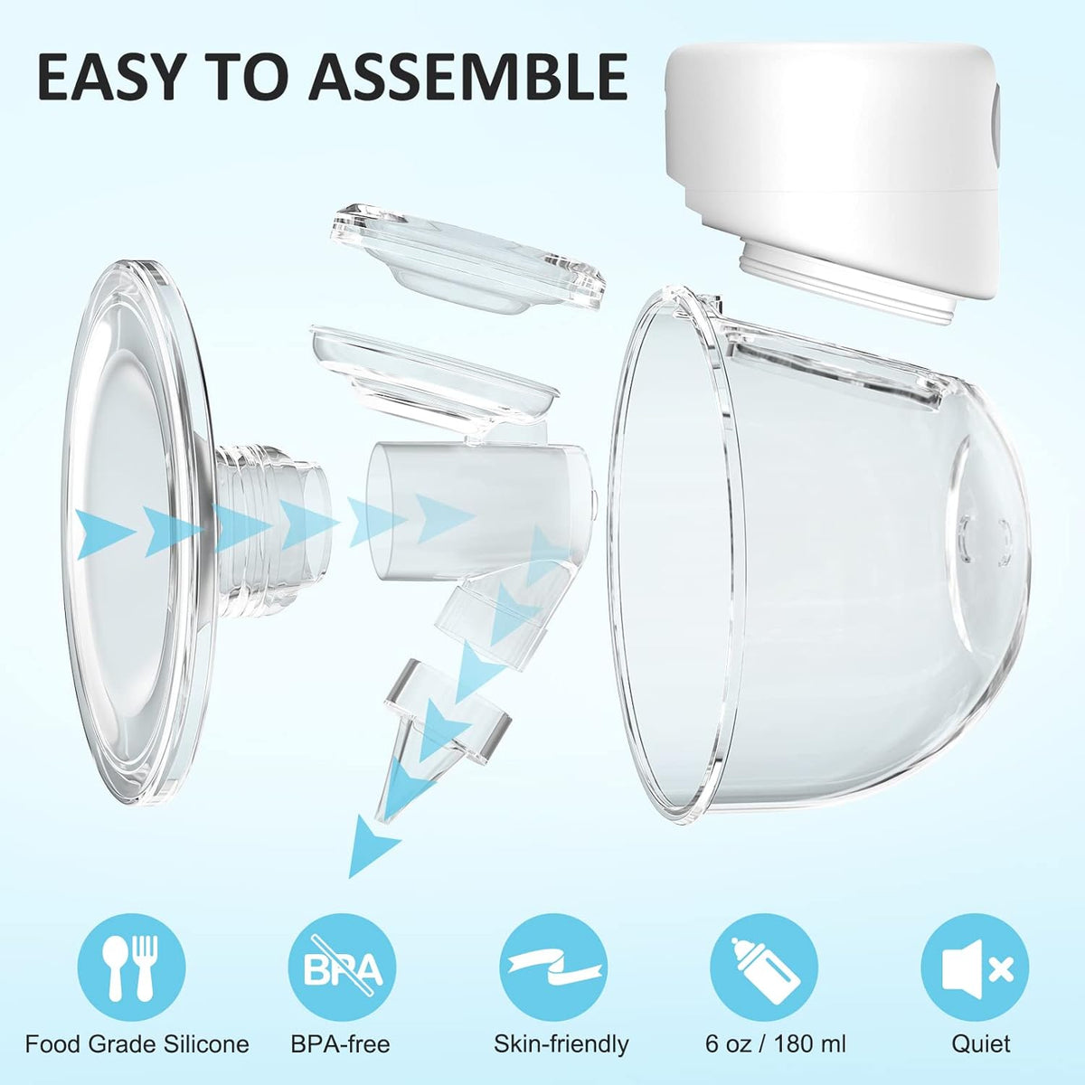 Double Electric Wearable Breast Pump-univazo- and QASUK502972280670829806347665674, Double Electric Wearable Breast Pump, , univazo, 