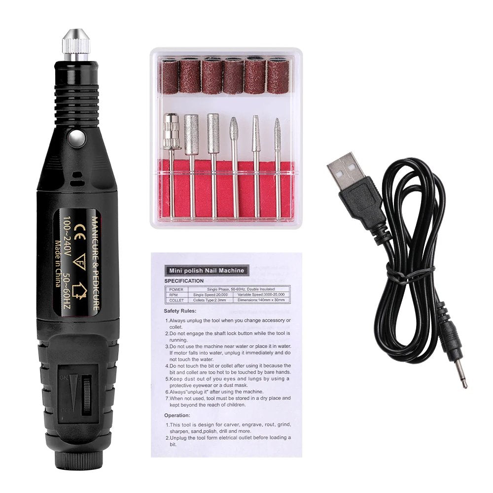 Portable Electric Nail Drill Machine – Achieve Salon-Quality Nails at Home