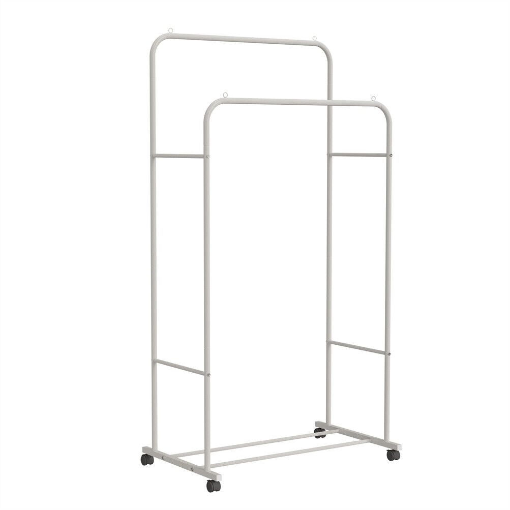 Freestanding Heavy Duty Double Rail Rolling Dry Clothes Garment Rack-univazo- and QASUK502974205790829806414709002, Freestanding Heavy Duty Double Rail Rolling Dry Clothes Garment Rack, , univazo, Freestanding Heavy Duty Double Rail Rolling Dry Clothes Garment Rack