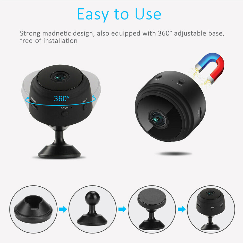 Full 1080P HD Wireless Mini Camera - Small Camera with Remote Viewing - Black-univazo- and 9806443839754, Full 1080P HD Wireless Mini Camera - Small Camera with Remote Viewing - Black, , univazo, __SecurityCameras, univazo