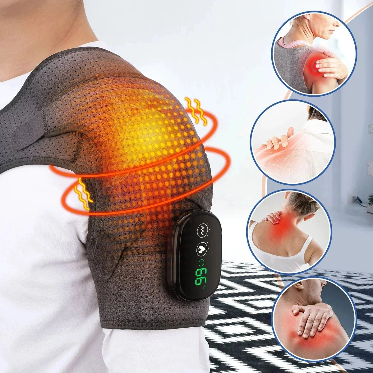 Heated Shoulder Brace | Ortho Joint Relief-Shoulder Pain Relief-univazo-5065017158101 and QASUK502975325801069806436630794, Heated Shoulder Brace | Ortho Joint Relief, Shoulder Pain Relief, univazo, Massager for Shoulder, Shoulder Massager, Shoulder Pain Relief, univazo