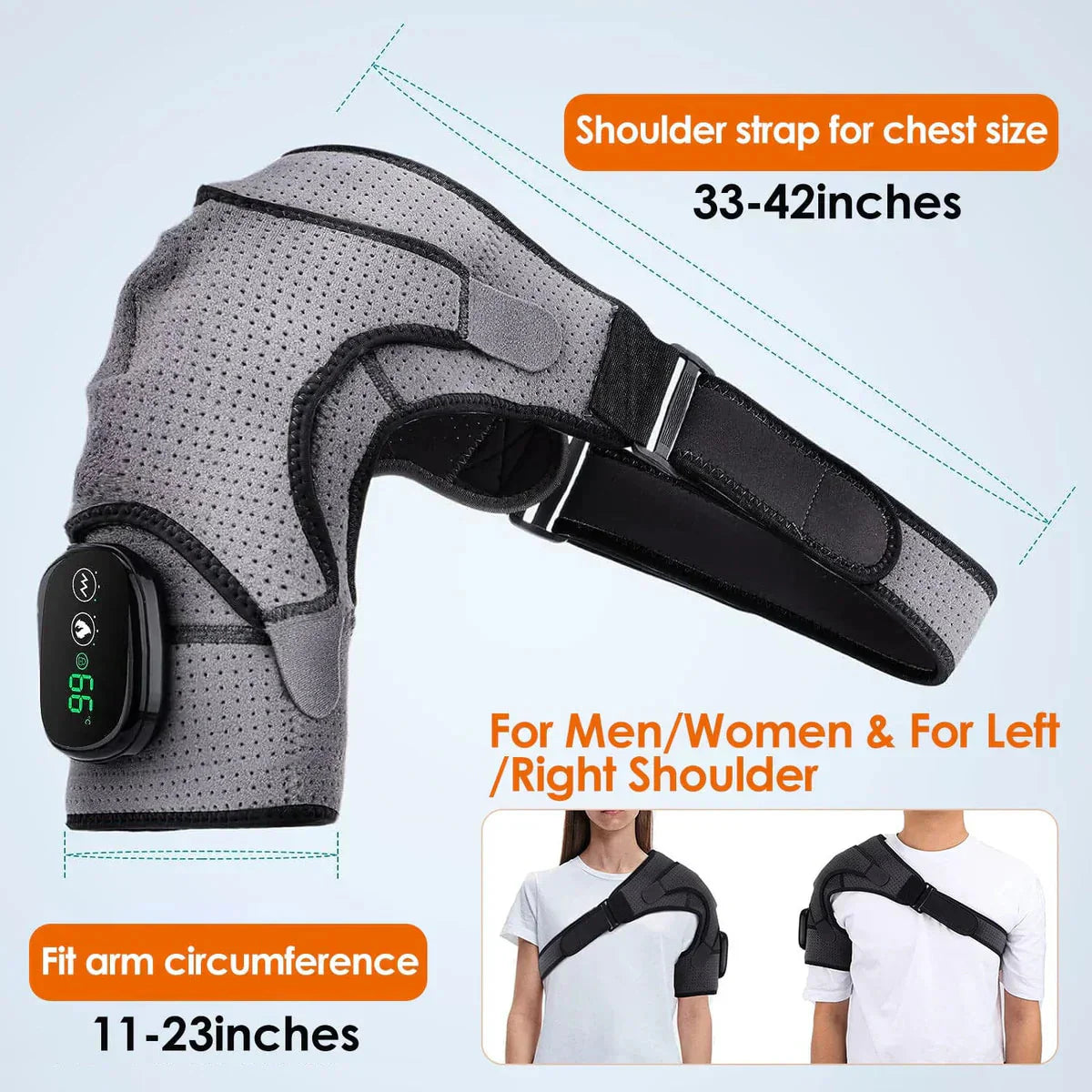 Heated Shoulder Brace | Ortho Joint Relief-Shoulder Pain Relief-univazo-5065017158101 and QASUK502975325801069806436630794, Heated Shoulder Brace | Ortho Joint Relief, Shoulder Pain Relief, univazo, Massager for Shoulder, Shoulder Massager, Shoulder Pain Relief, univazo