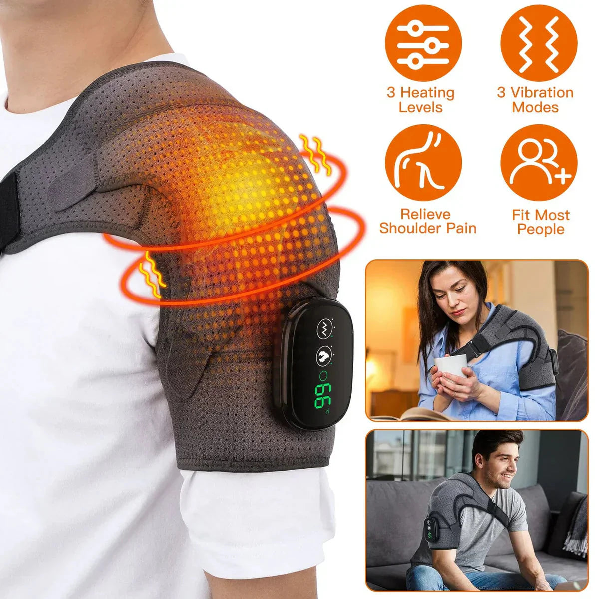 Heated Shoulder Brace | Ortho Joint Relief-Shoulder Pain Relief-univazo-5065017158101 and QASUK502975325801069806436630794, Heated Shoulder Brace | Ortho Joint Relief, Shoulder Pain Relief, univazo, Massager for Shoulder, Shoulder Massager, Shoulder Pain Relief, univazo