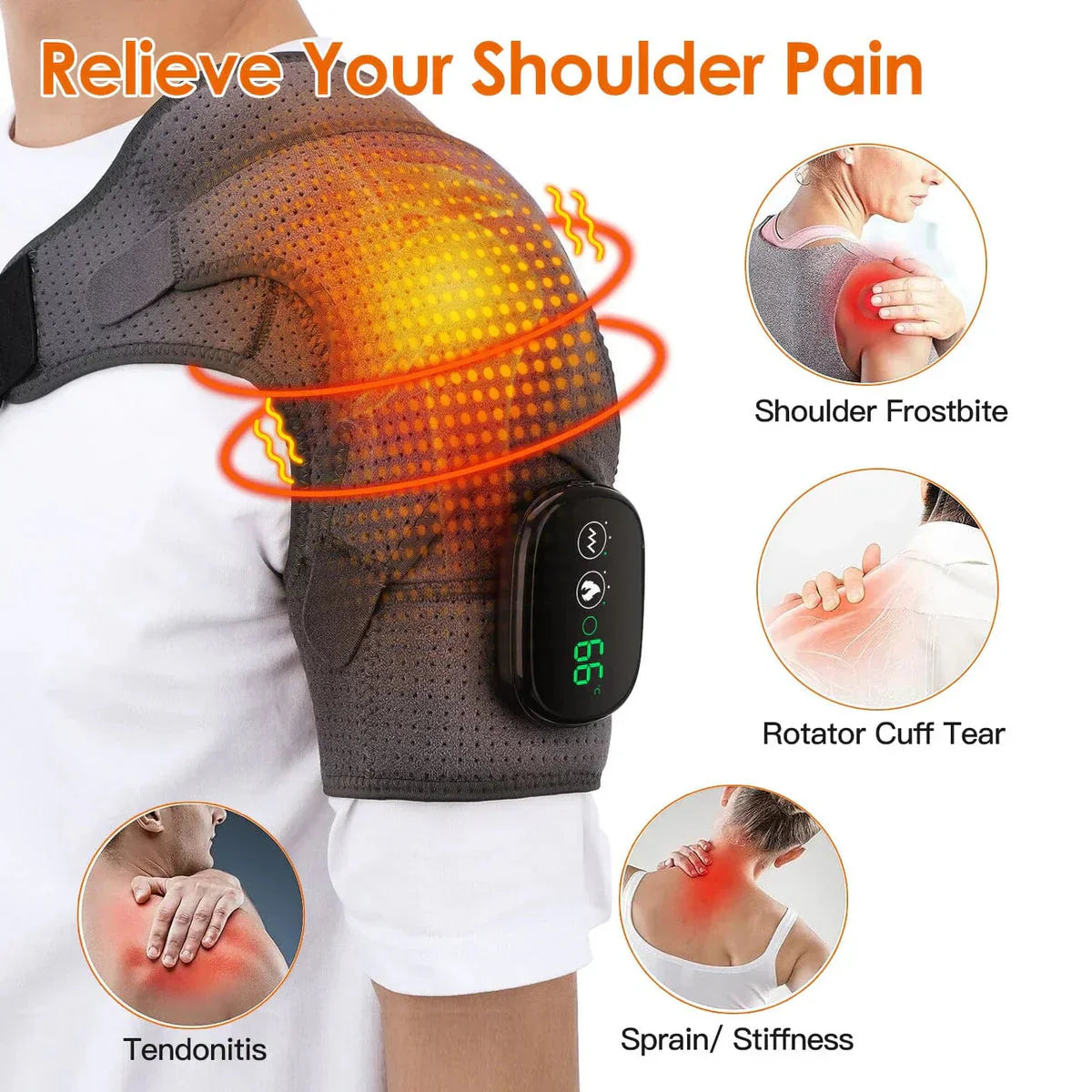 Heated Shoulder Brace | Ortho Joint Relief-Shoulder Pain Relief-univazo-5065017158101 and QASUK502975325801069806436630794, Heated Shoulder Brace | Ortho Joint Relief, Shoulder Pain Relief, univazo, Massager for Shoulder, Shoulder Massager, Shoulder Pain Relief, univazo