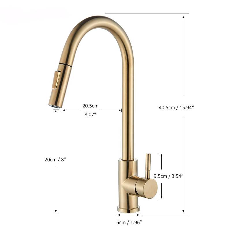 Single-Handle Pull-Out Kitchen Faucet – Versatile Design for Modern Kitchens