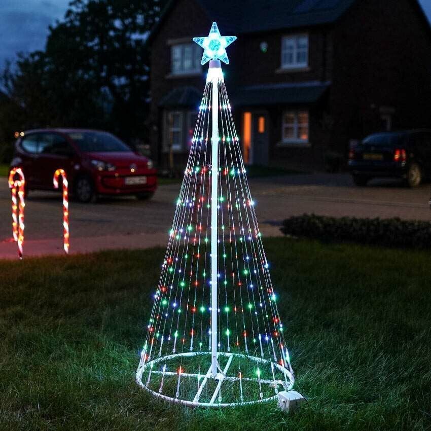 Noël – Spectacle de lumières d’extérieur animé à LED multicolores pour sapin de Noël