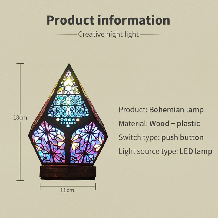 Lampe de projection bohème veilleuse colorée 